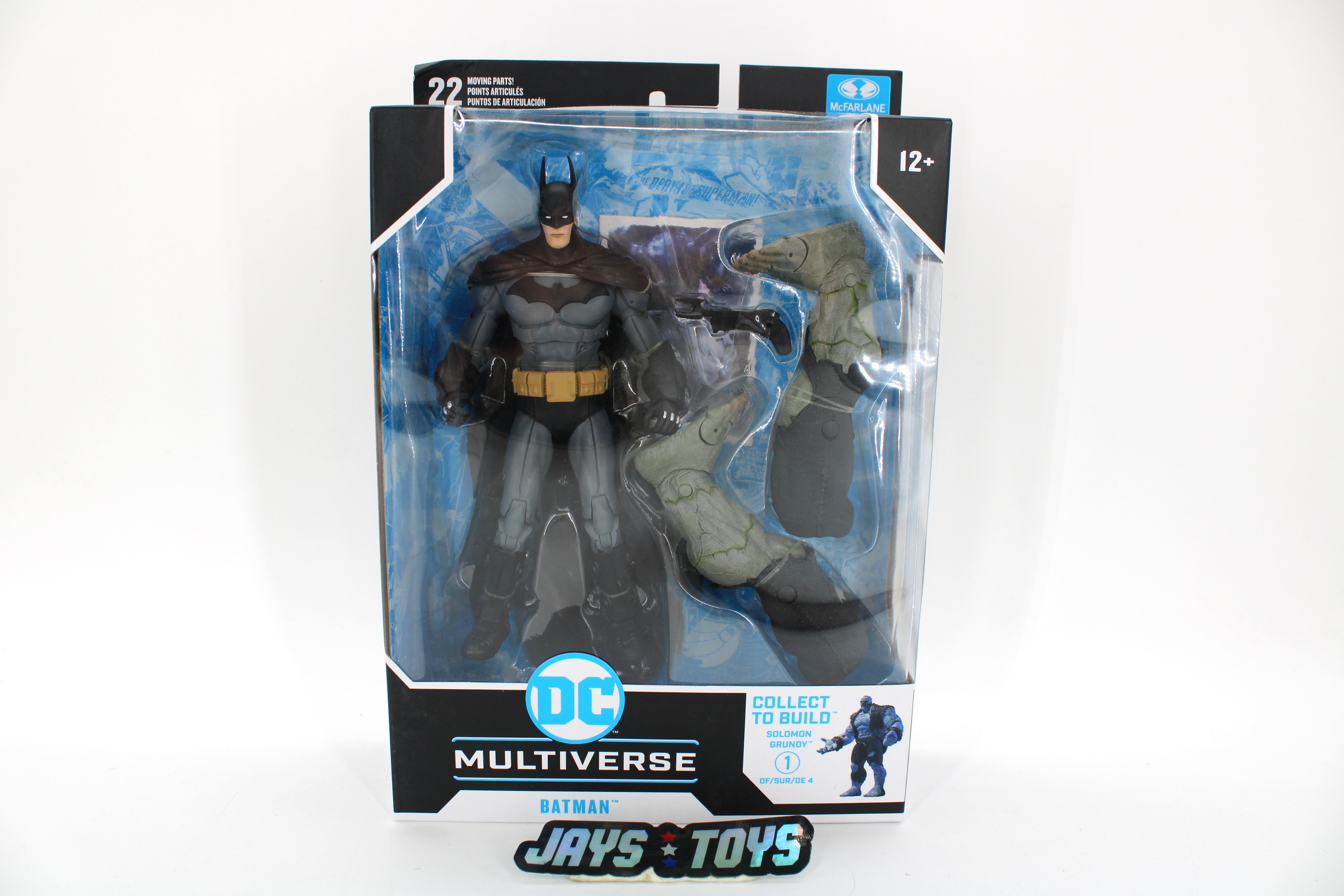 Batman Arkham City DC Multiverse 7-Inch Figure — Card Front with Solomon Grundy BAF Legs