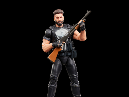 Punisher Marvel Legends 6-Inch Figure — Front View Holding Shotgun Overhead