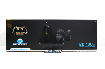 Batman & Batmobile 1989 DC Multiverse Gold Label 2-Pack — Box Front View