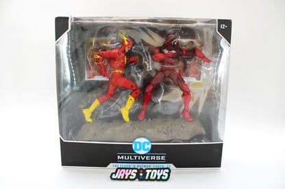 Flash & Batman Earth -52 DC Multiverse Two-Pack — Box Front with Clear Acetate Display Window