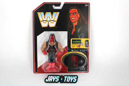 Sting WWE Retro Series 2018 Figure — Card Front with Wolfpac Deco and Scorpion Base