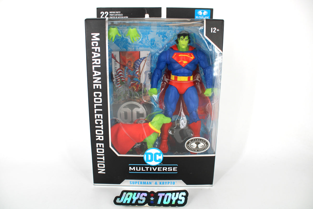 Superman & Krypto DC Multiverse Collector Edition Platinum — Box Front View
