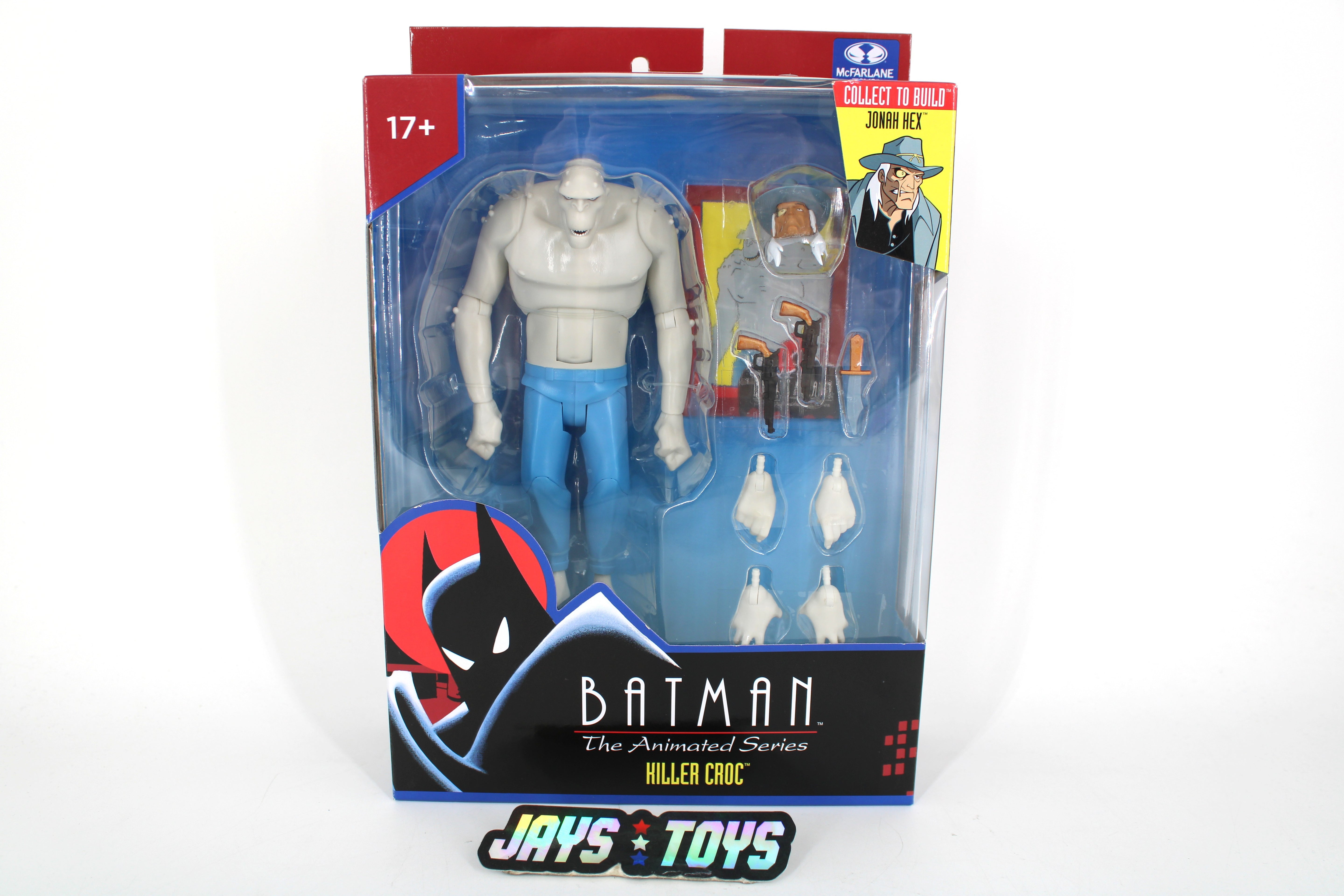 Killer Croc Batman Animated Series 6-Inch Figure — Box Front View with Jonah Hex Collect to Build Badge