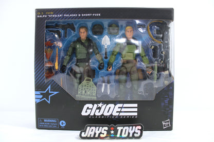 Steeler & Short-Fuze GI Joe Classified Series #181 2-Pack — Box Front View with Figures and Accessories Visible