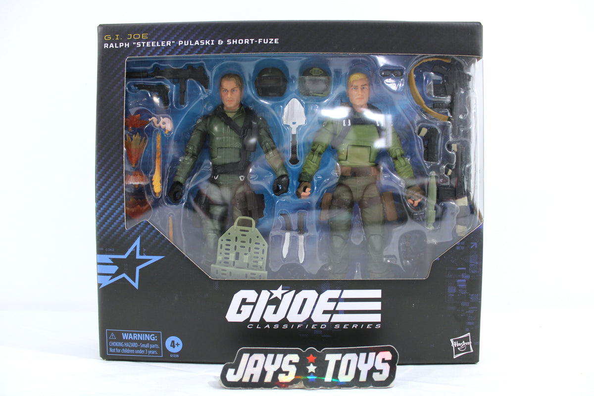 Steeler & Short-Fuze GI Joe Classified Series #181 2-Pack — Box Front View with Figures and Accessories Visible