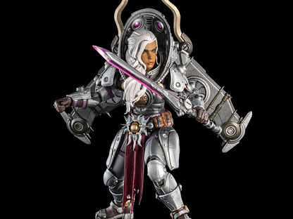 Arch General Honora Cosmic Legions 6-Inch Figure — Front View with Wings Deployed and Charged Sword