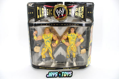 The Rockers WWE Classic Super Stars Limited Edition Two-Pack — Card Front with Shawn Michaels and Marty Jannetty Figures