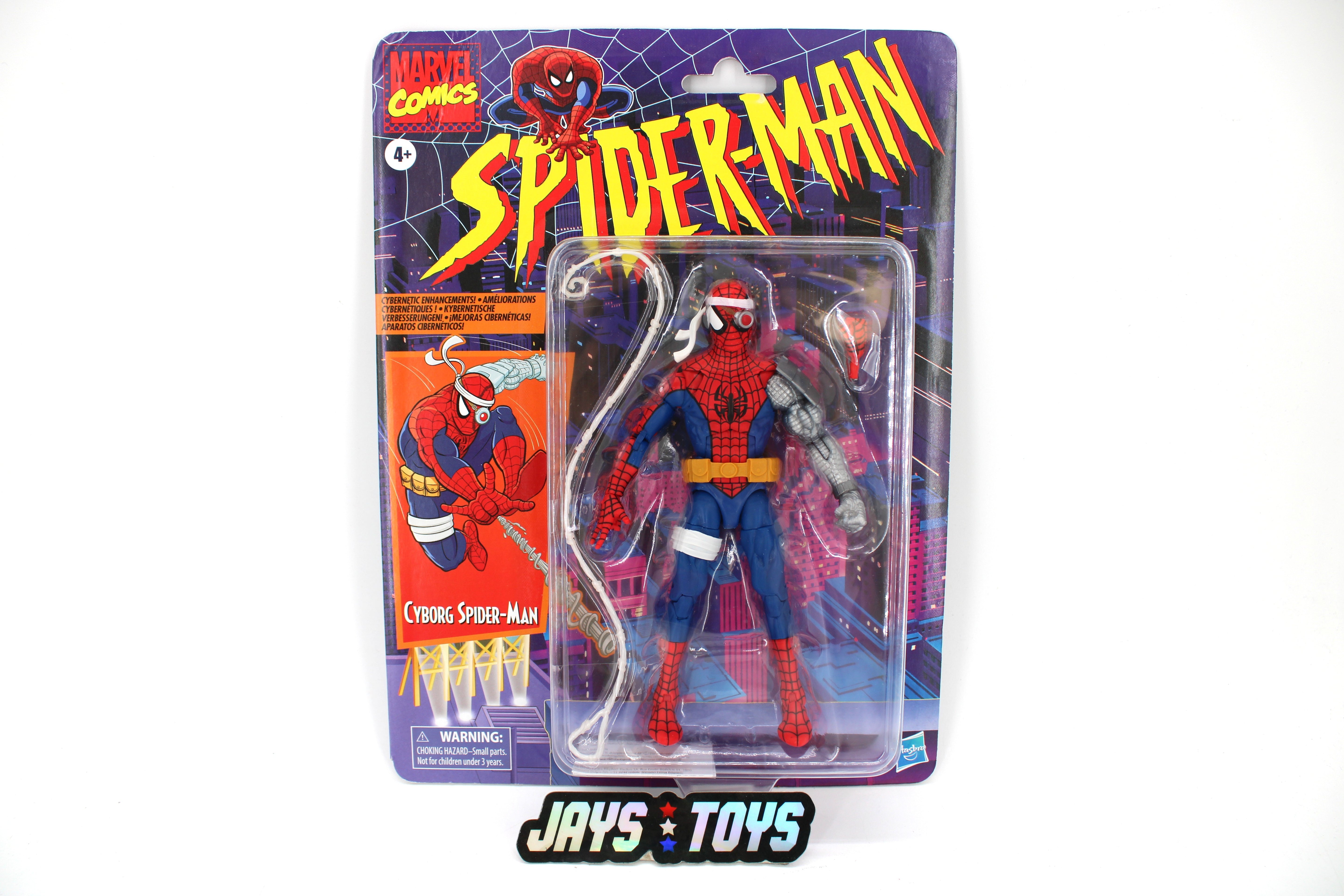 Cyborg Spider-Man Marvel Legends Retro Carded Figure — Card Front