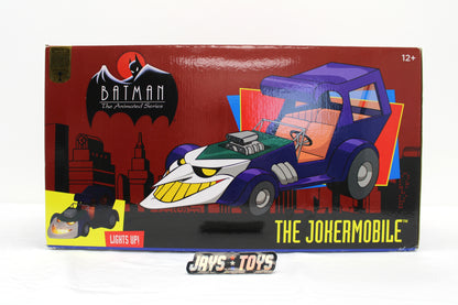 Jokermobile BTAS DC Direct Gold Label Vehicle — Box Front View with Lights Up Badge