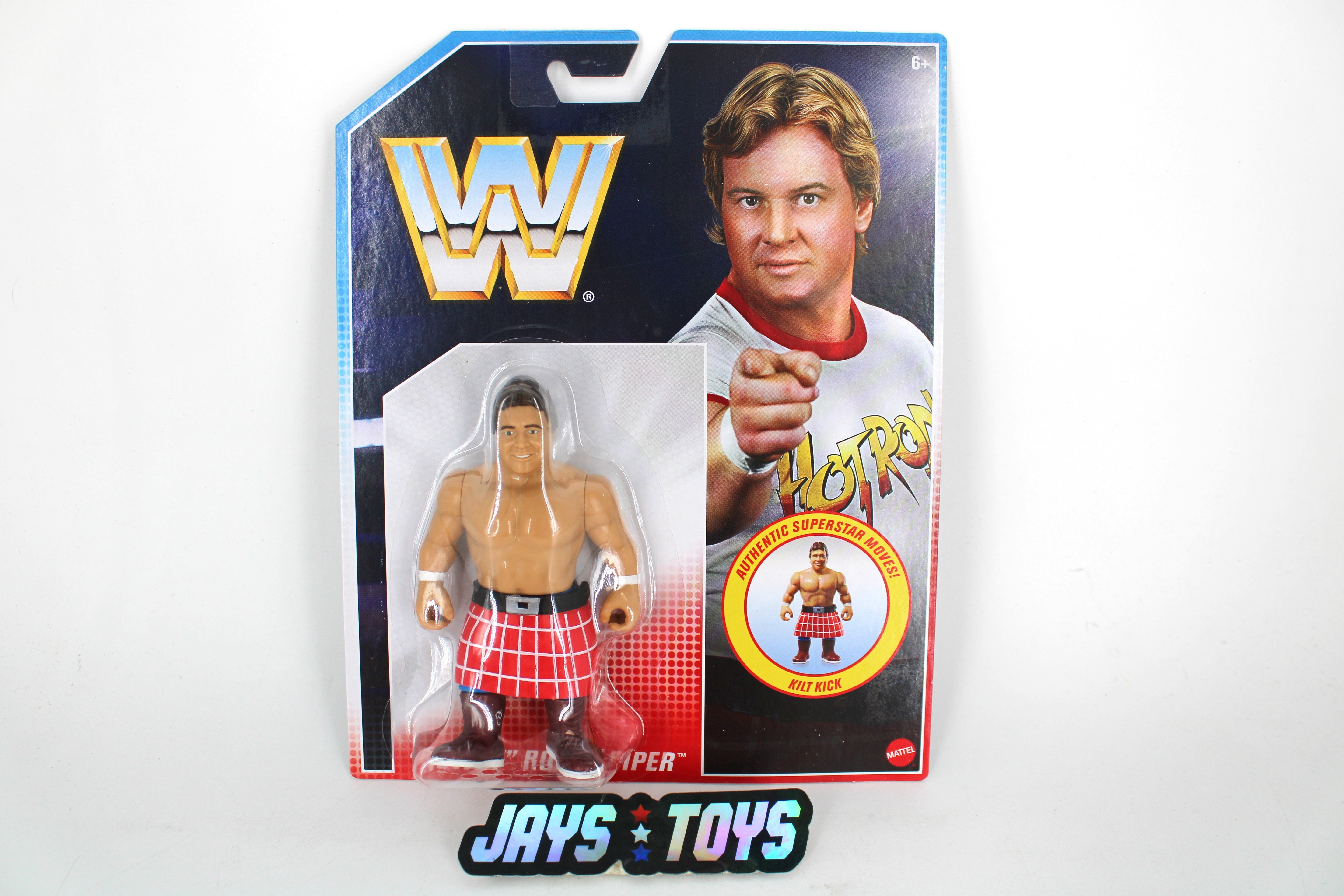 Rowdy Roddy Piper WWE Retros Kilt Kick Figure 2021 — Card Front