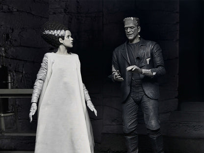 Bride of Frankenstein Universal Monsters 7-Inch Two-Pack — Front View Black and White Deco