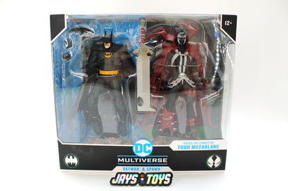 Batman & Spawn DC Multiverse 7-Inch 2-Pack — Box Front View with Both Figures Displayed