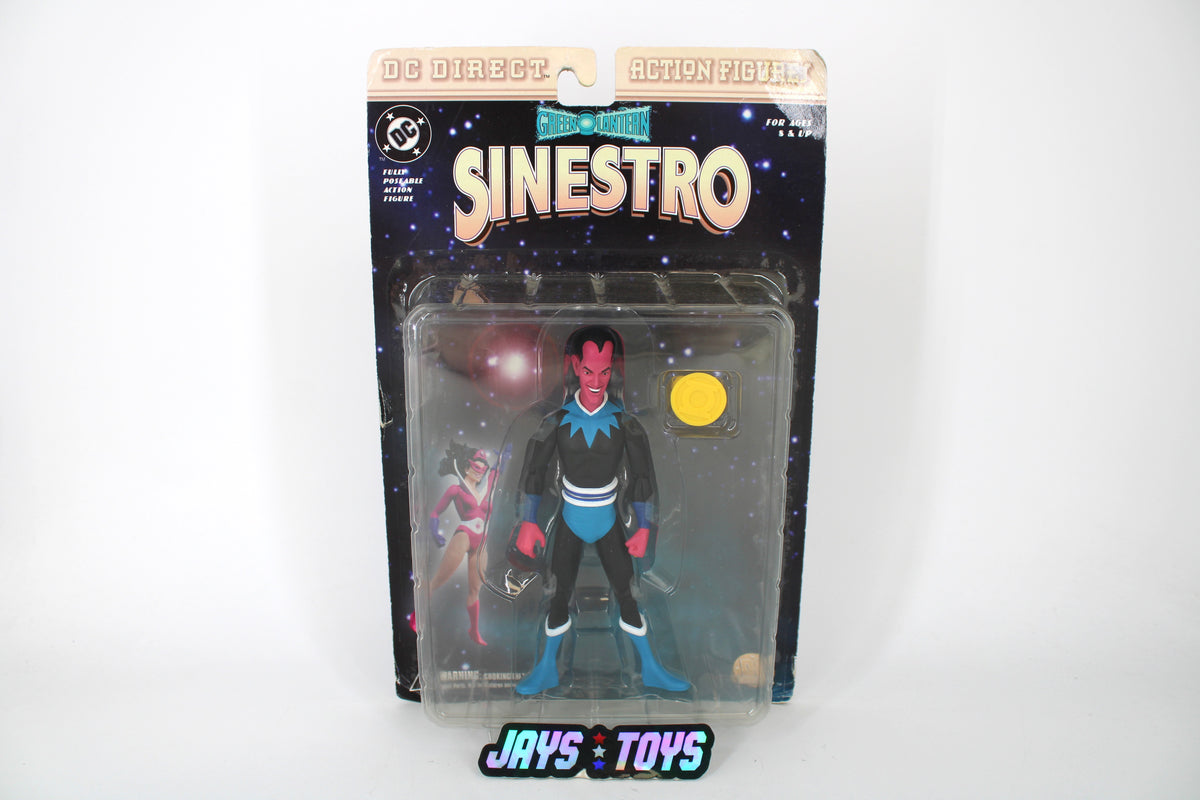Sinestro DC Direct Green Lantern 2001 Figure — Card Front with Starfield Background and Bubble Intact