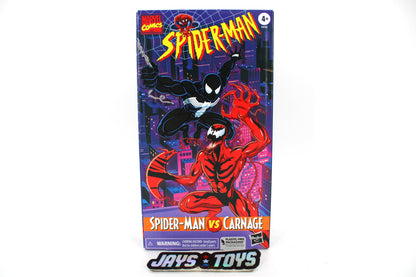 Symbiote Spider-Man vs Carnage Marvel Legends TAS 2-Pack — Box Front View