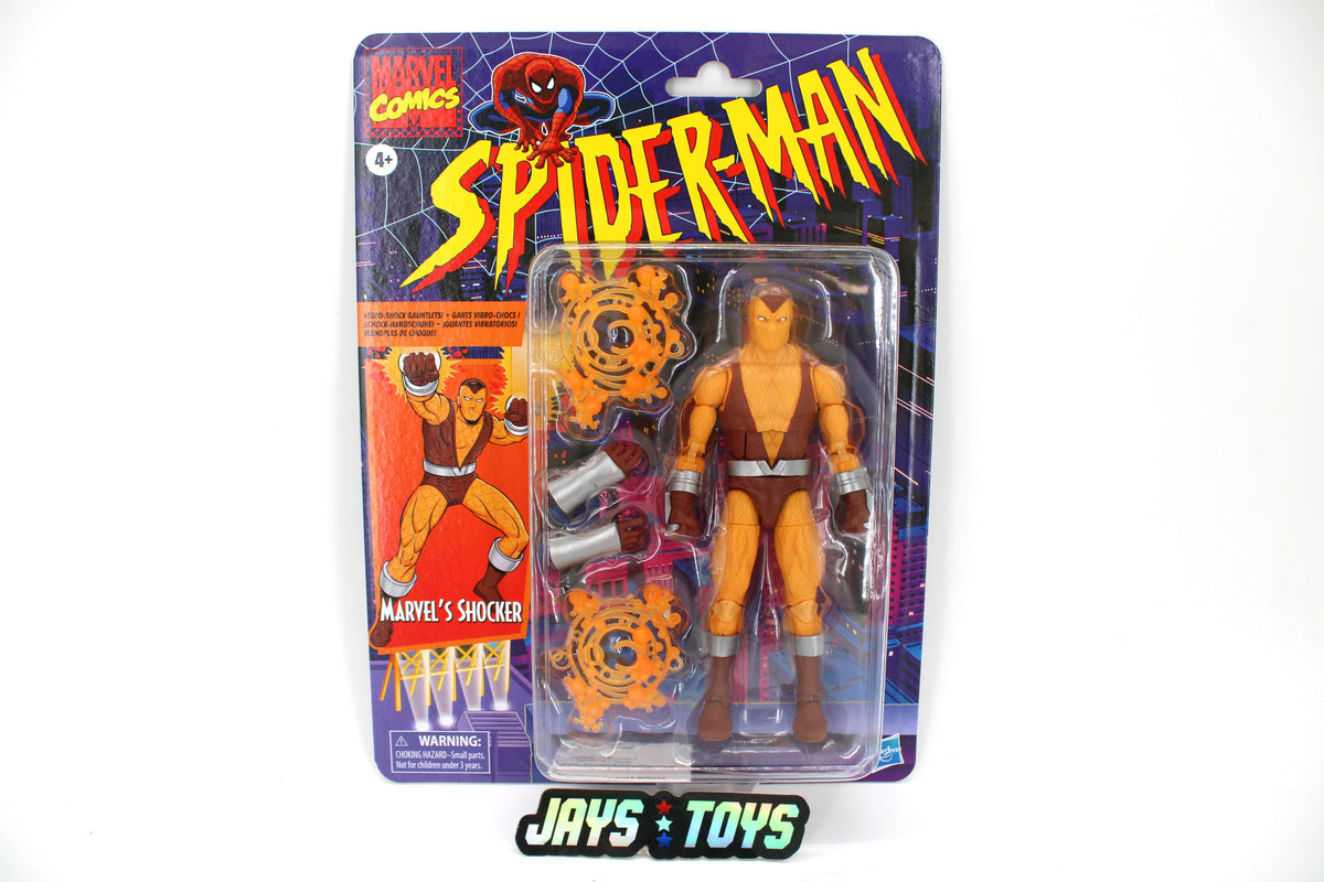 Shocker Marvel Legends Retro 6-Inch Figure — Card Front with Bubble and Accessories