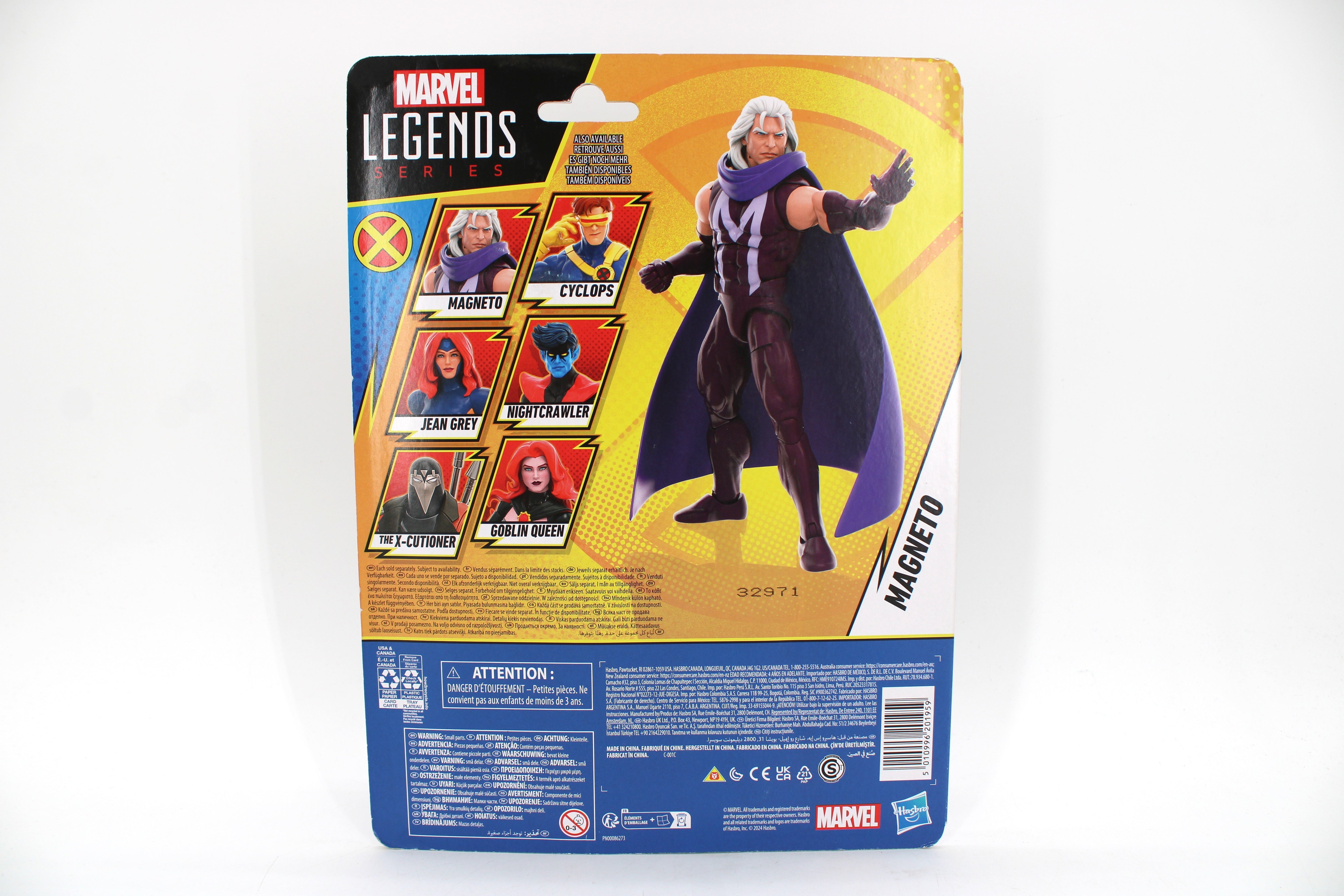 Magneto X-Men '97 Marvel Legends 6-Inch Figure — Card Back with Wave 2 Lineup