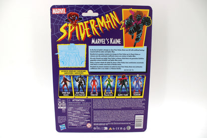 Kaine Parker Marvel Legends Retro Card 6-Inch Figure — Card Back