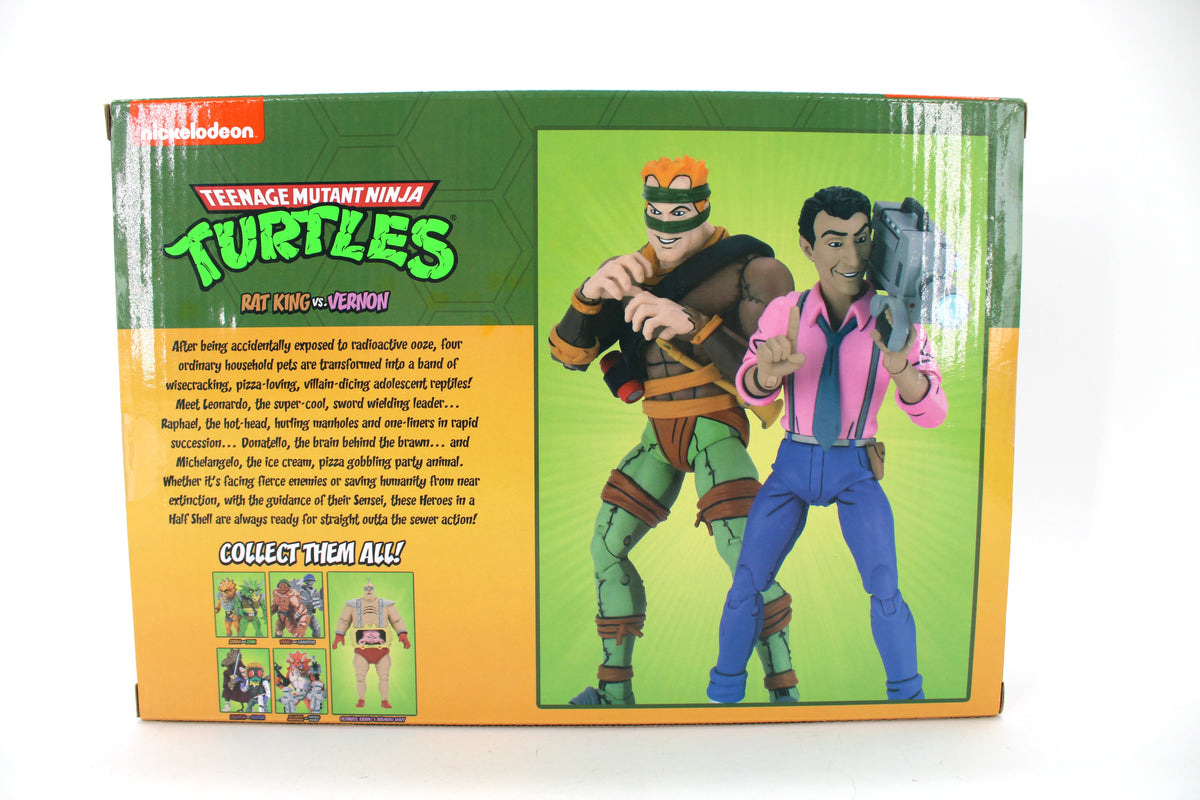 Rat King vs Vernon NECA TMNT Cartoon Series 7-Inch 2-Pack — Box Back with Collect Them All Panel