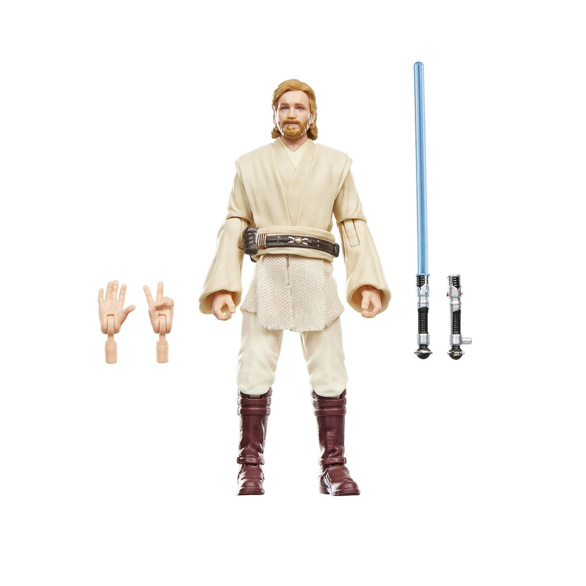Obi-Wan Kenobi Vintage Collection 3.75-Inch Figure — Front View with All Accessories Displayed
