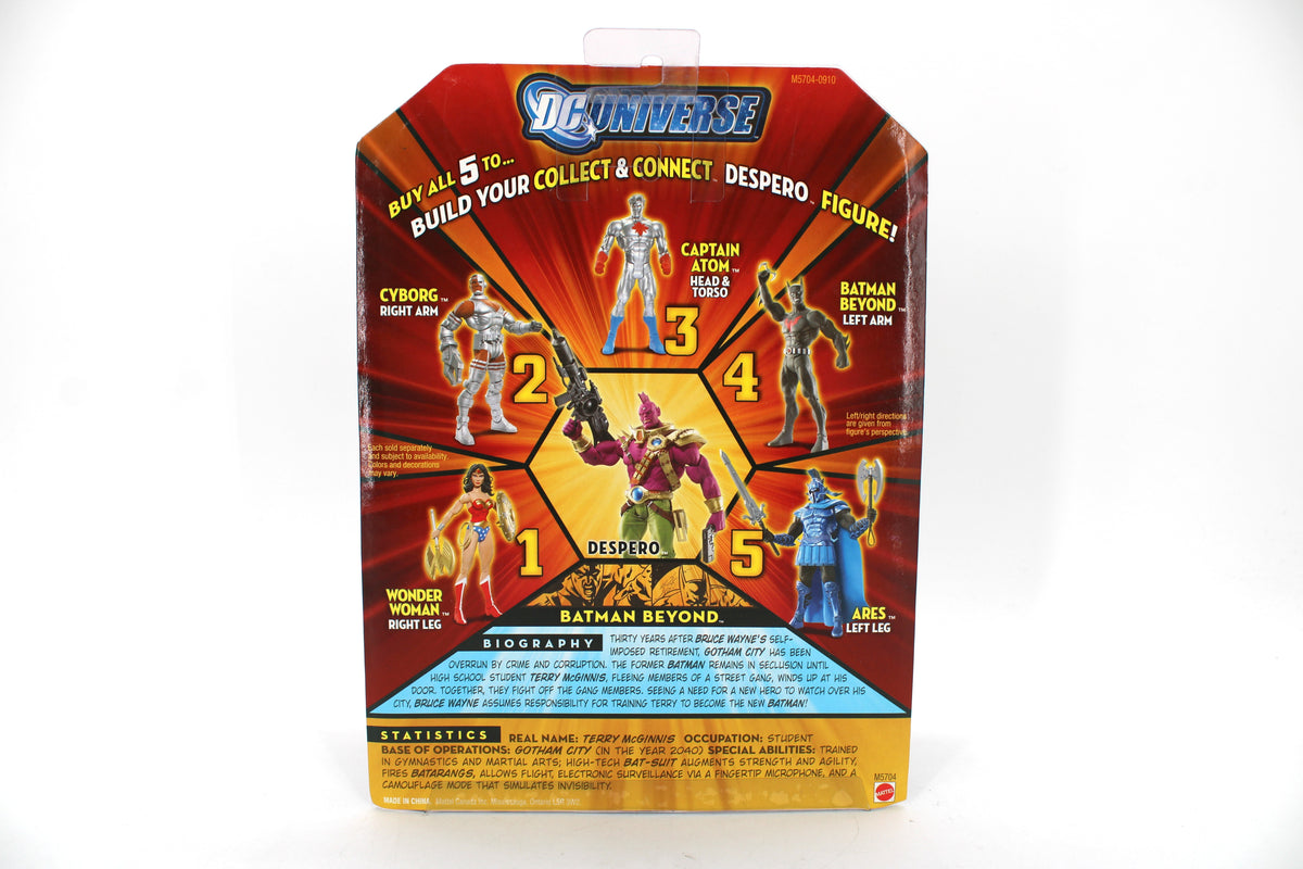 Batman Beyond DC Universe Classics Wave 4 — Cardback with Despero Collect & Connect Detail