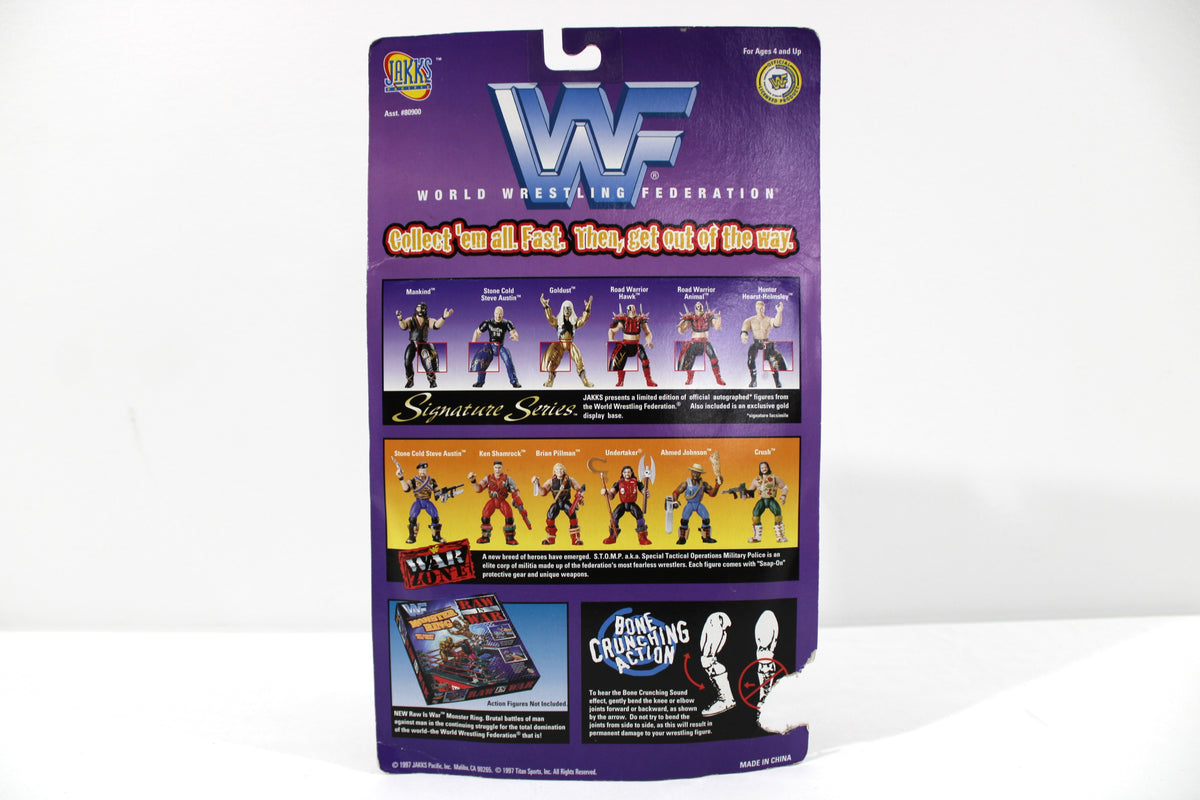 Road Warrior Hawk WWF Signature Series 1997 Jakks Pacific — Card Back