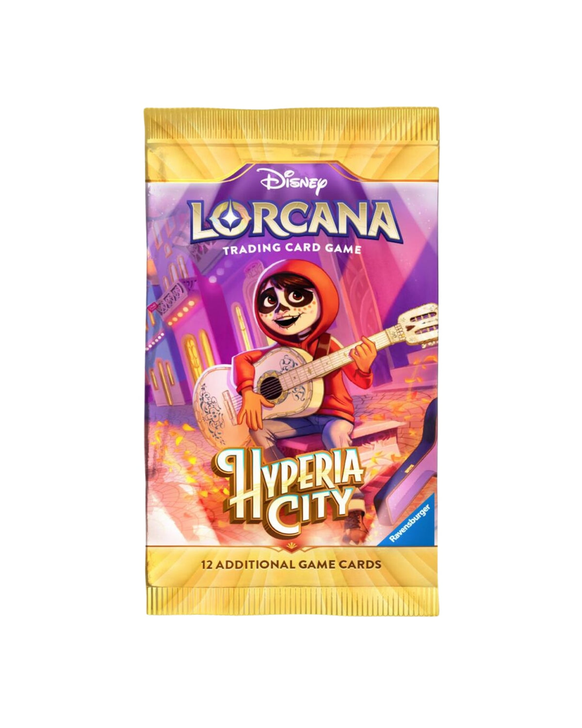 Hyperia City Booster Pack Disney Lorcana TCG — Miguel Booster Pack Front
