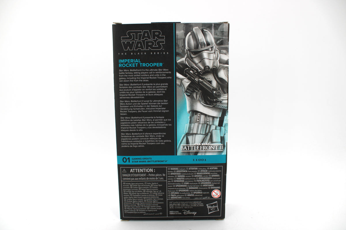 Imperial Rocket Trooper Black Series Gaming Greats 6-Inch Figure — Box Back View