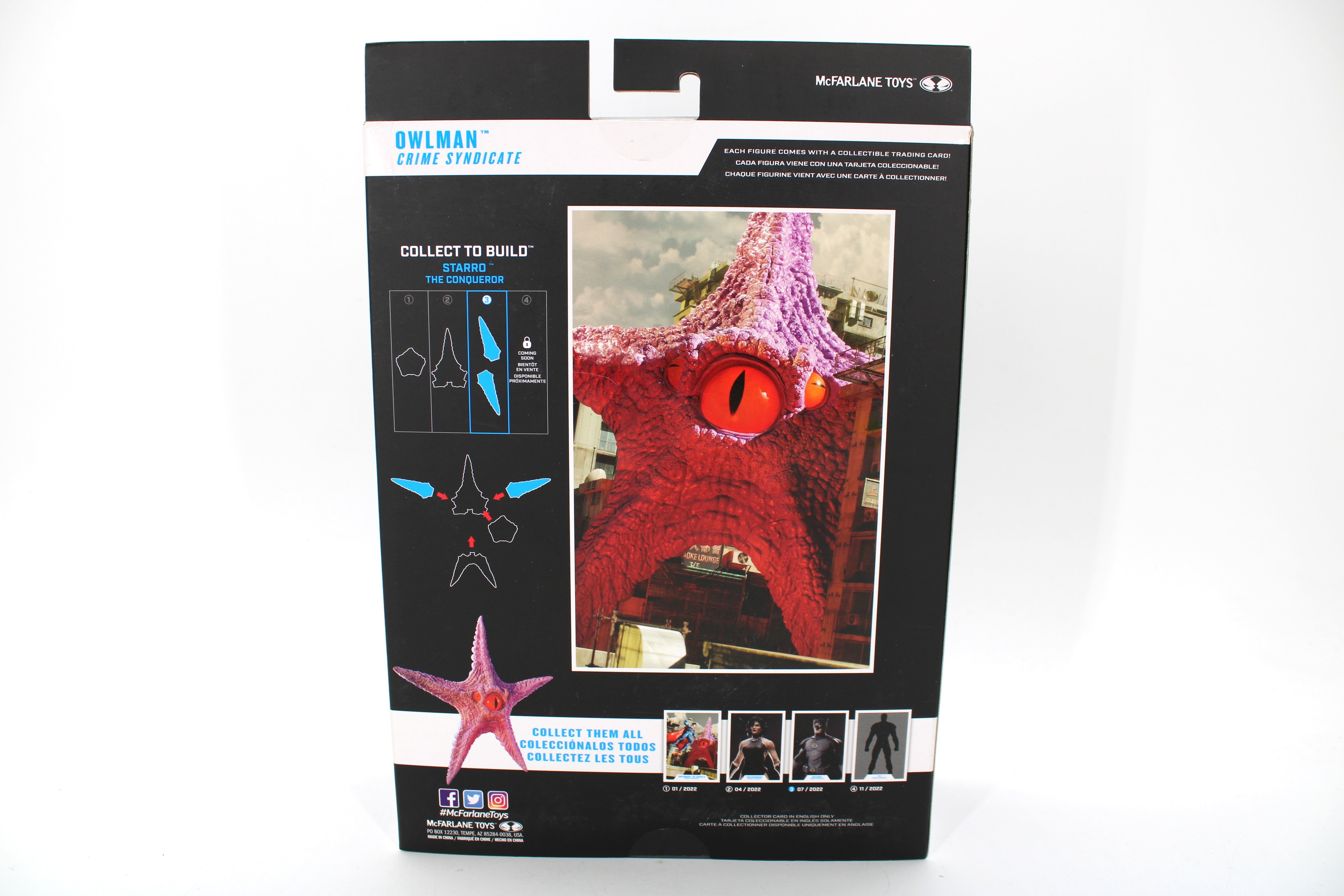 Owlman DC Multiverse Crime Syndicate Figure — Card Back with Starro CTB Wave Guide