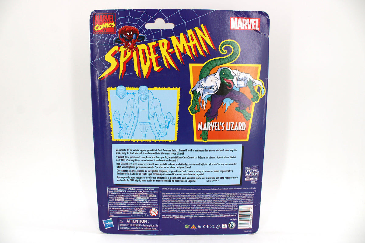Marvel's Lizard Marvel Legends Retro Collection 2022 Carded Figure — Card Back