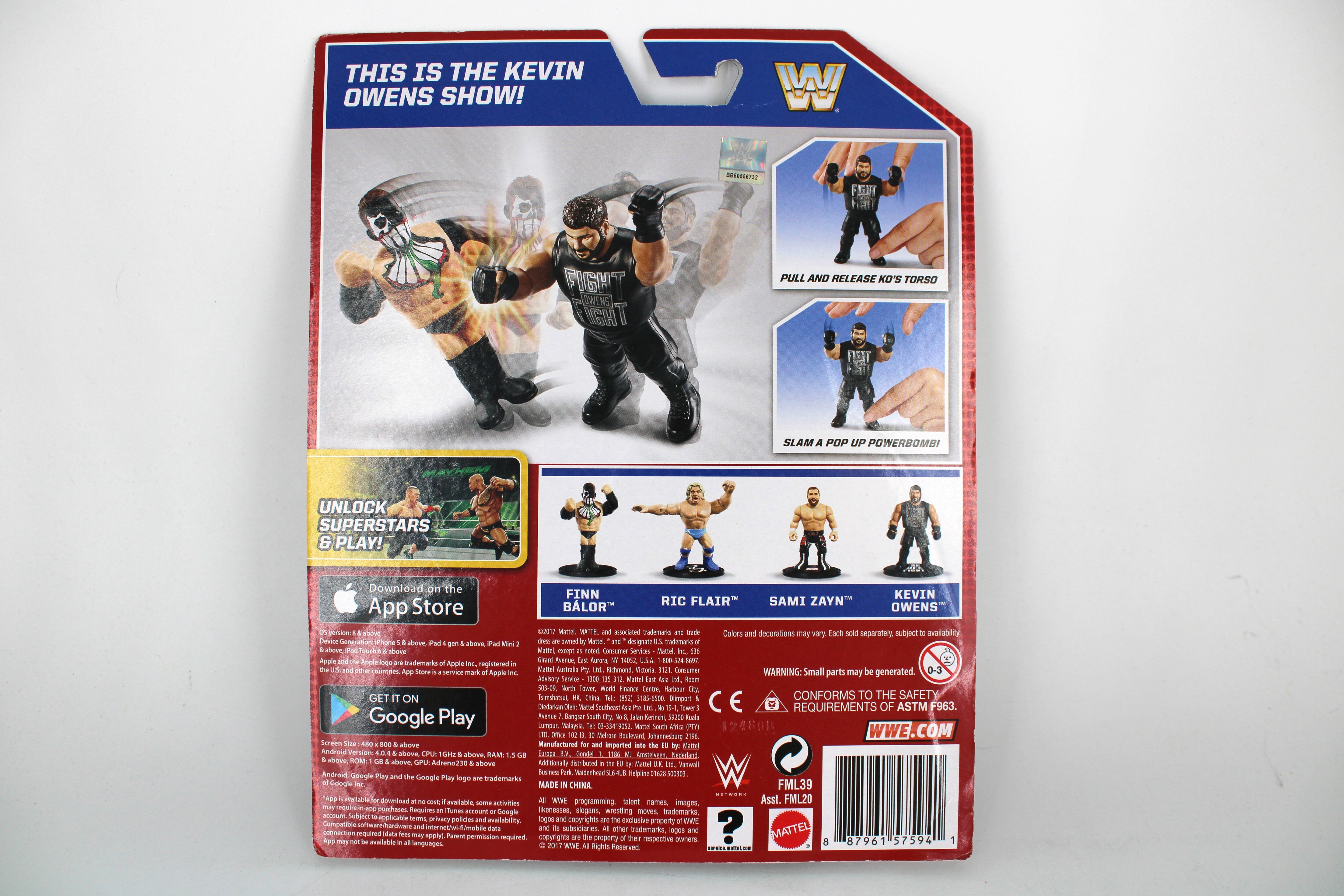 Kevin Owens WWE Retro 2017 Figure — Card Back