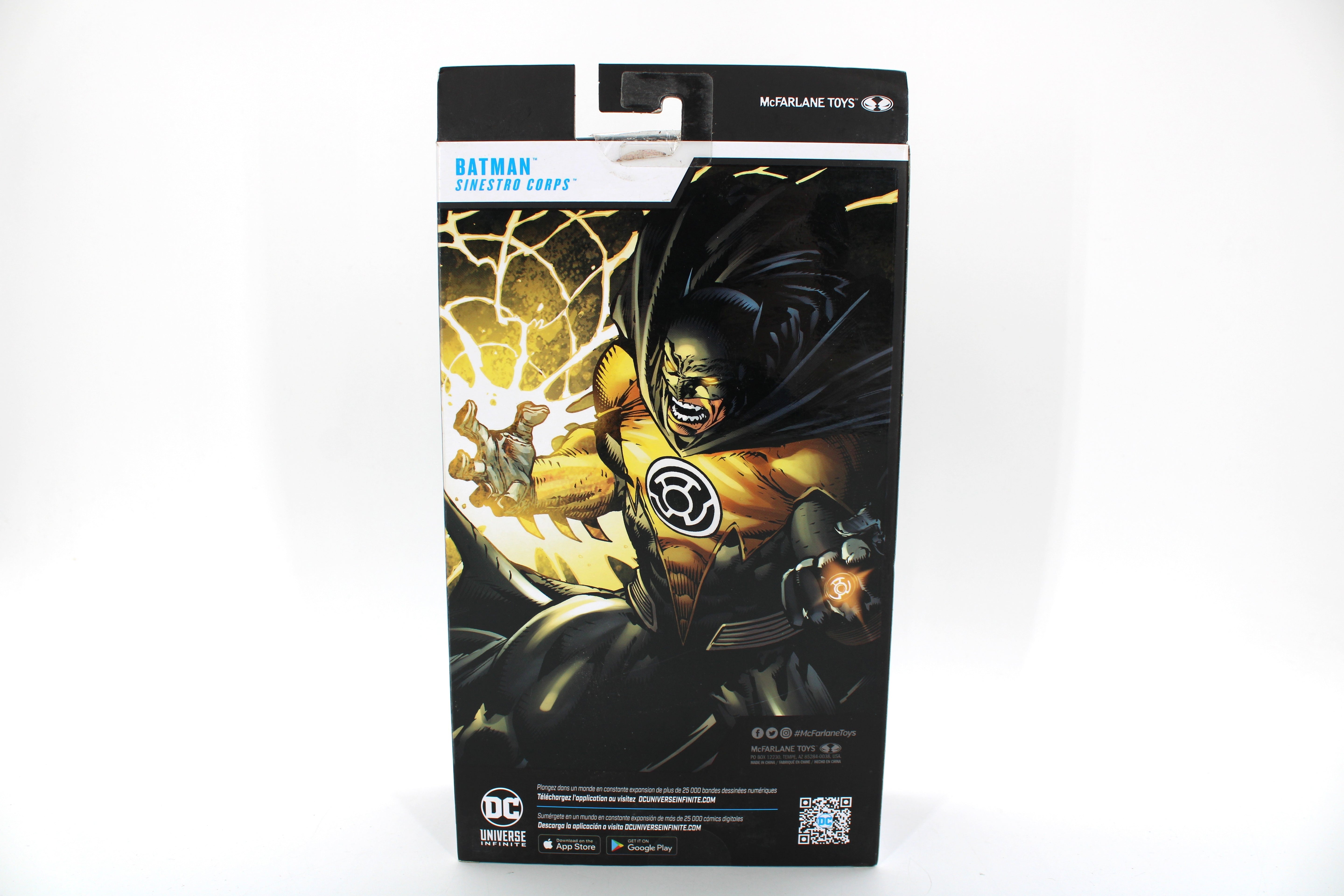 Batman Sinestro Corps DC Multiverse Gold Label Figure — Card Back
