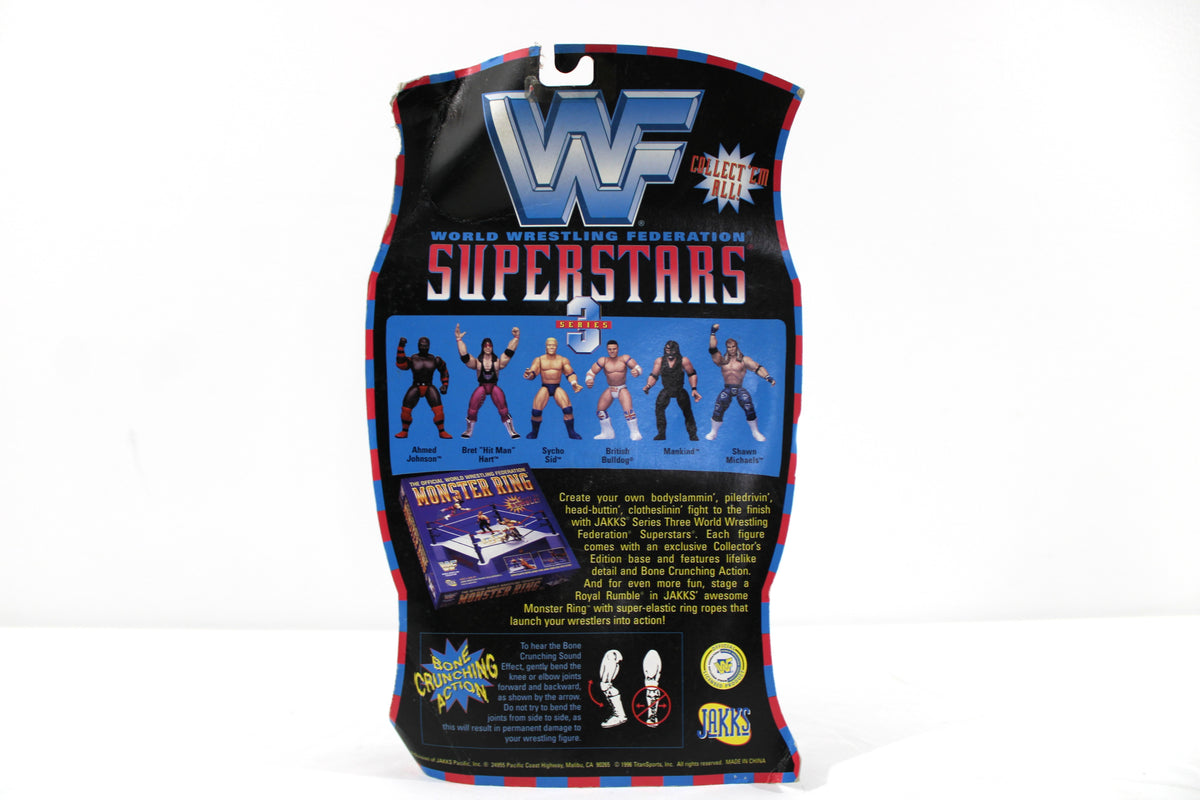 Ahmed Johnson WWF Superstars Series 3 1996 Jakks Pacific BCA Figure — Card Back