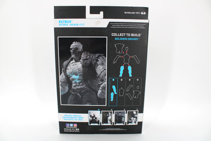 Batman Arkham City DC Multiverse Gold Label Black & White Figure — Card Back with Solomon Grundy BAF Diagram