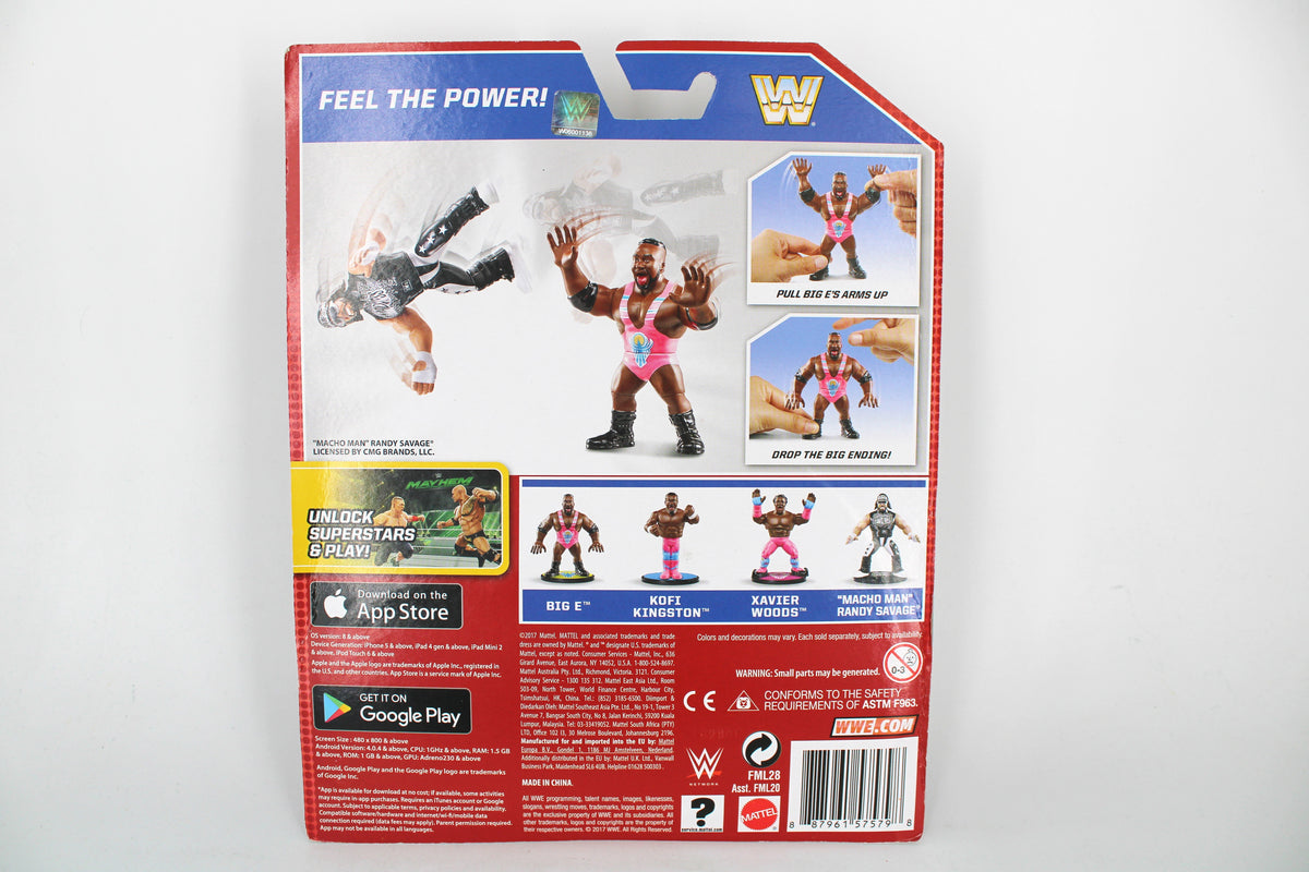 Big E WWE Retro Series 2017 Carded Figure — Card Back with Wave Companions