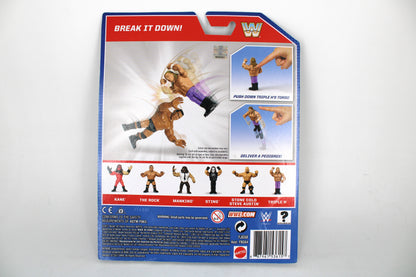 Triple H WWE Retro Series 2 2017 Carded Figure — Card Back with Pedigree Action Feature Detail