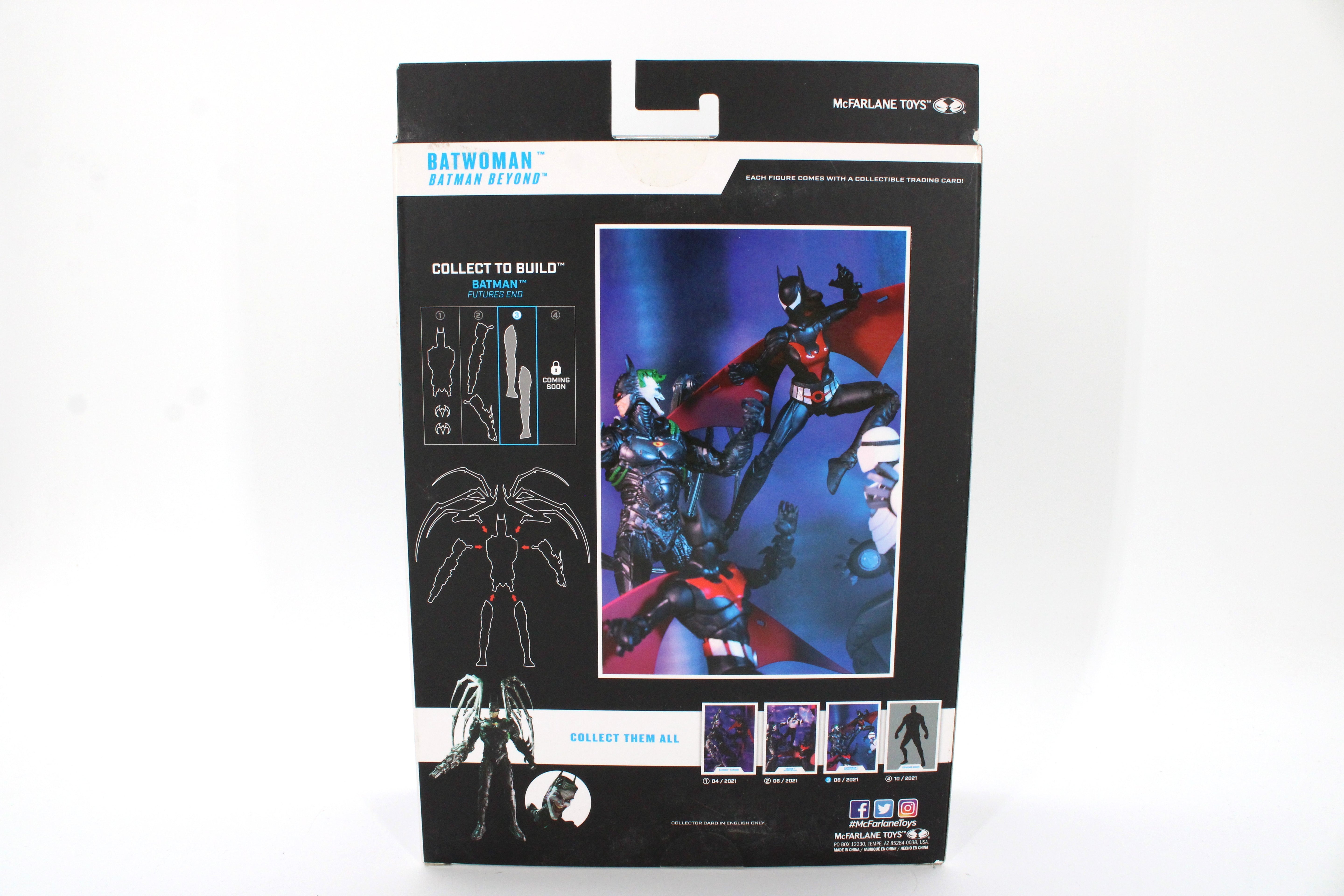 Batwoman Batman Beyond DC Multiverse Figure — Card Back with Collect to Build Diagram