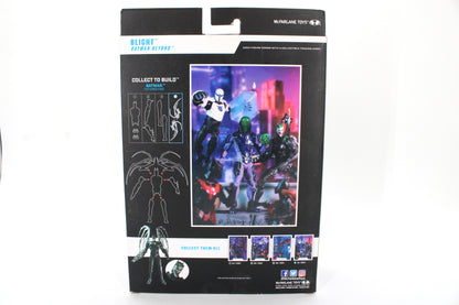 Blight DC Multiverse 7-Inch Figure — Box Back View showing BAF parts diagram and wave lineup