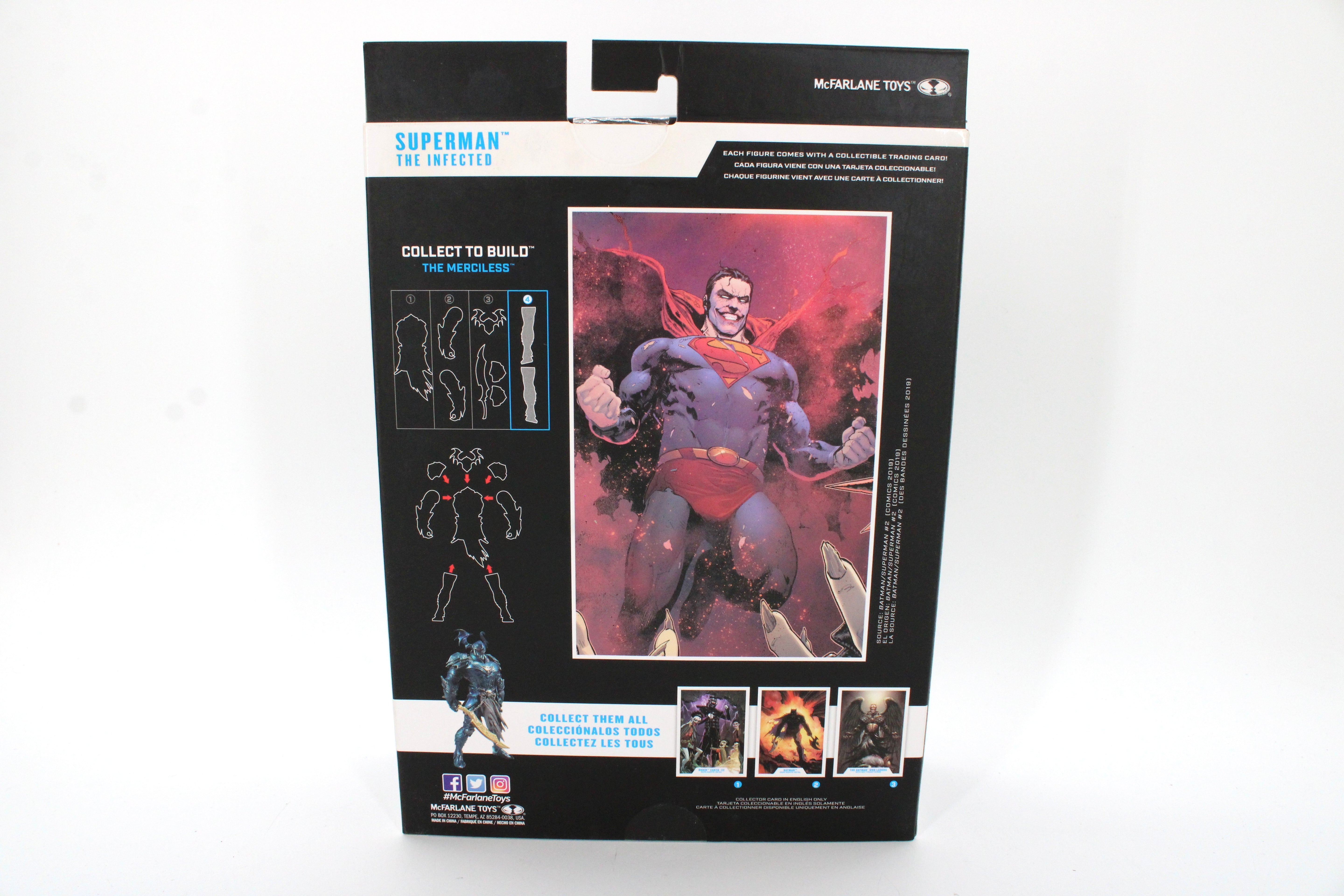 Superman Infected DC Multiverse Figure 4 of 4 — Card Back with Collect to Build Diagram