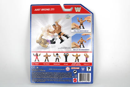 The Rock WWE Retro Series 2017 Carded Figure — Card Back with Wave Lineup