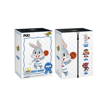 Bugs Bunny Space Jam Pix! Vinyl Figure Box Front and Side with Chase Variant Guide