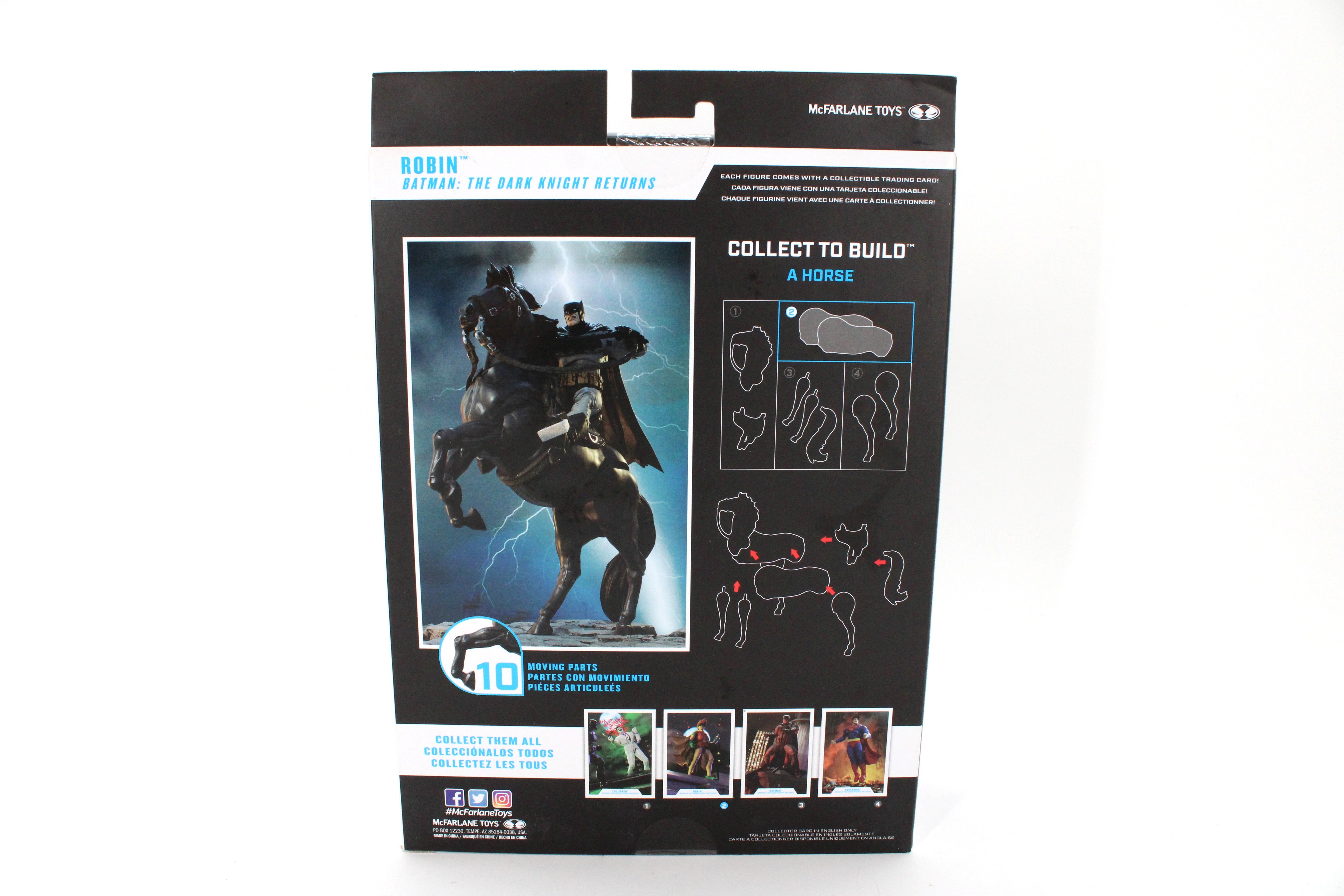 Robin DC Multiverse Dark Knight Returns 7-Inch Figure — Box Back with Collect to Build Horse Diagram