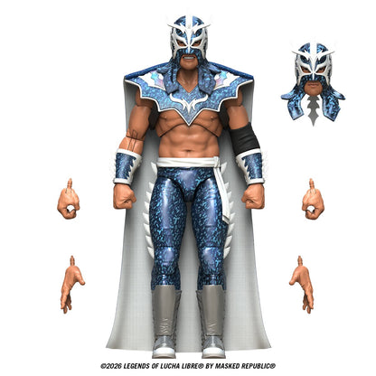 Ultimo Dragon Legends of Lucha Libre 6-Inch Figure — Front View with All Accessories Included