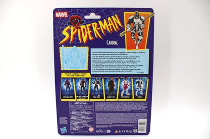 Cardiac Marvel Legends Retro Carded 6-Inch Figure — Card Back with Wave Portraits and Bio