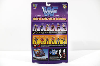 Road Warrior Animal WWF Signature Series 1997 Jakks Pacific — Card Back with Series 1 Lineup