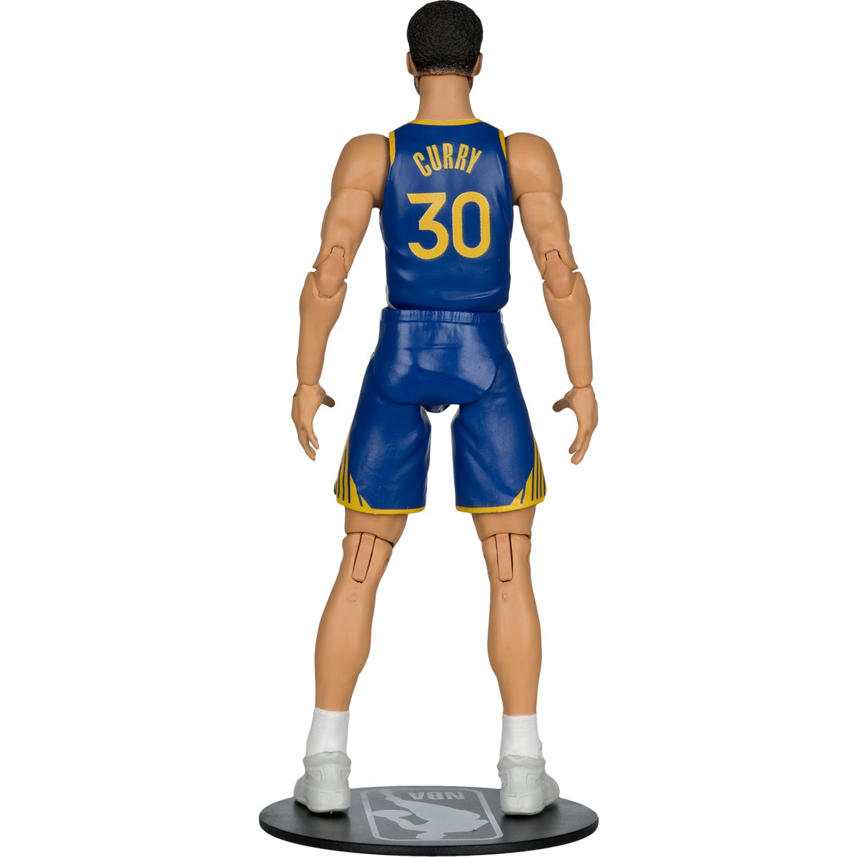 Stephen Curry NBA McFarlane SportsPicks 6-Inch Figure — Back View on NBA Display Base