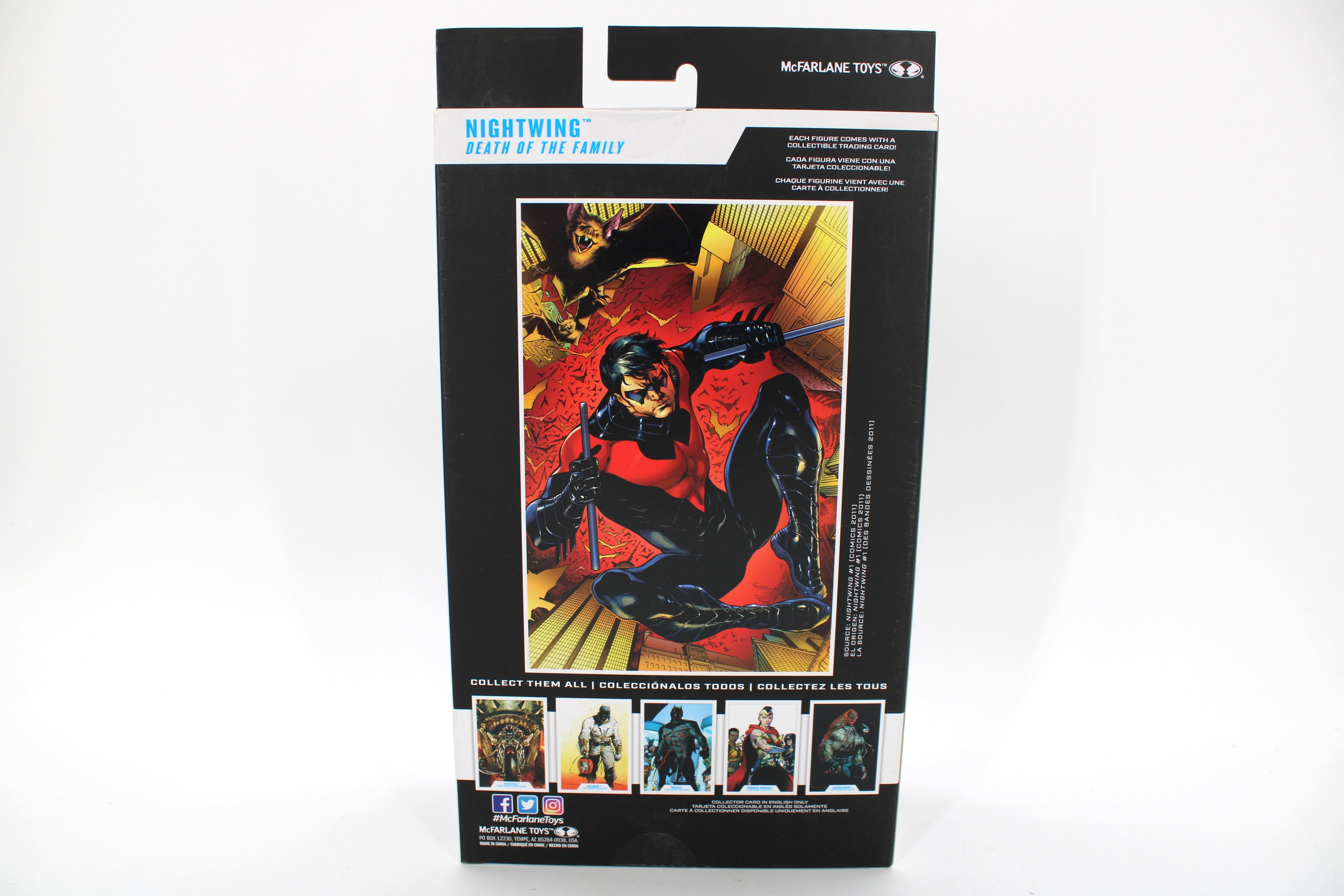 Nightwing Death of the Family DC Multiverse Figure — Card Back