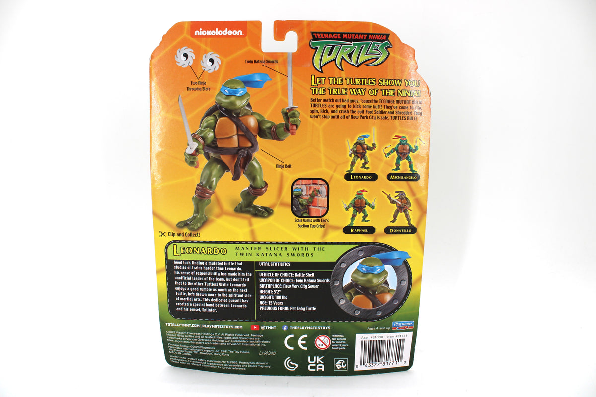 Leonardo TMNT Nickelodeon 2023 Basic Figure — Card Back