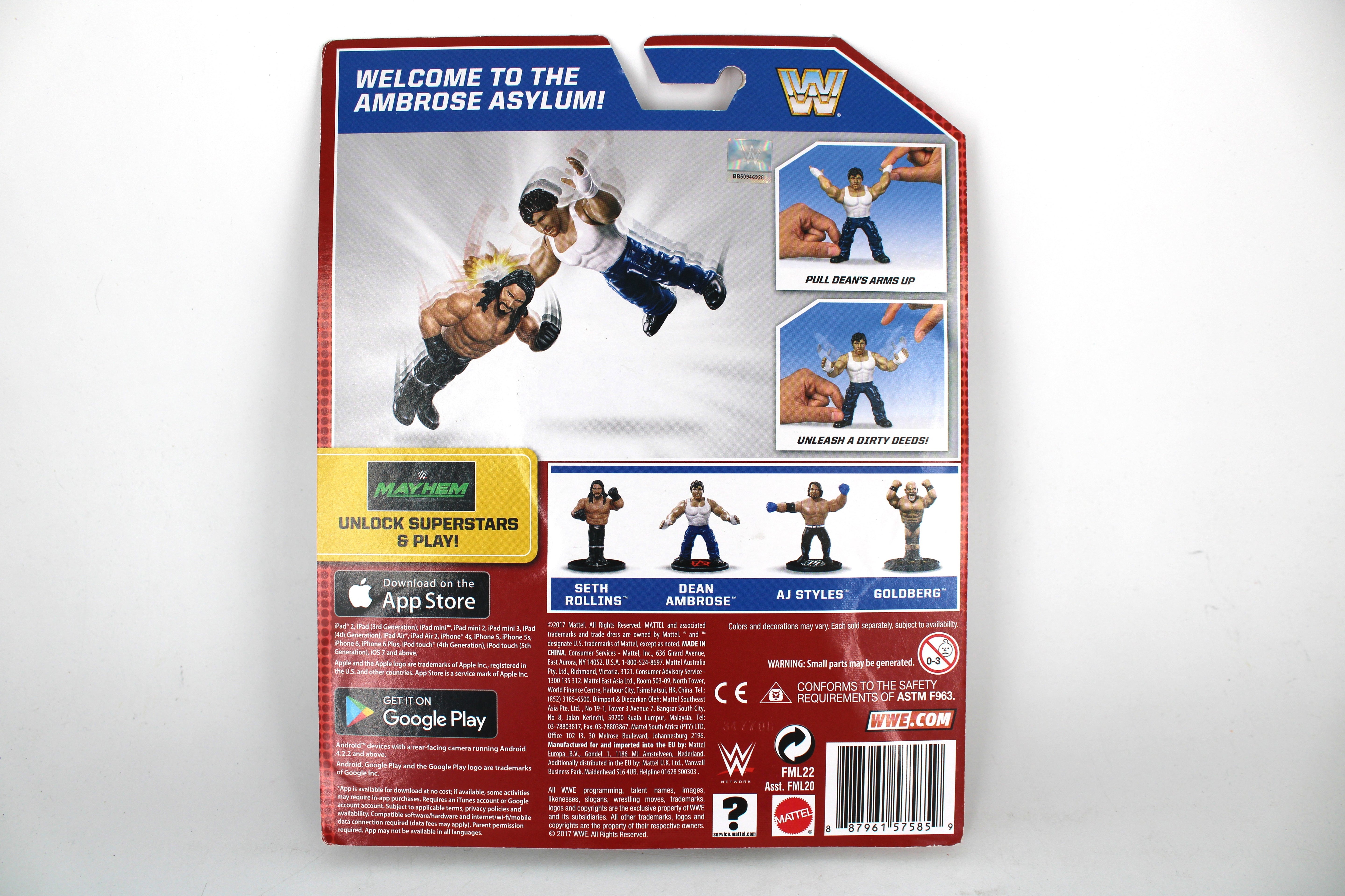 Dean Ambrose WWE Retro Series 3 Figure — Card Back
