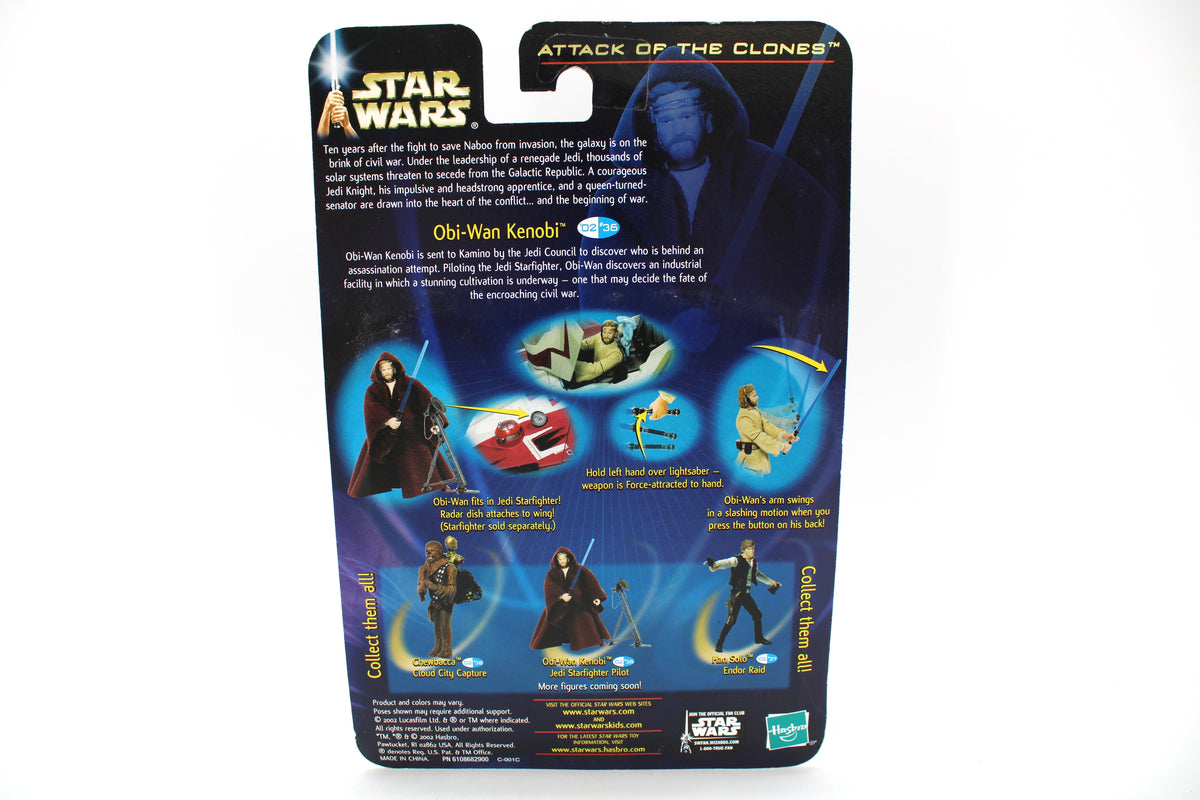 Obi-Wan Kenobi Saga AOTC 3.75-Inch Figure — Card Back with 02/36 Numbering