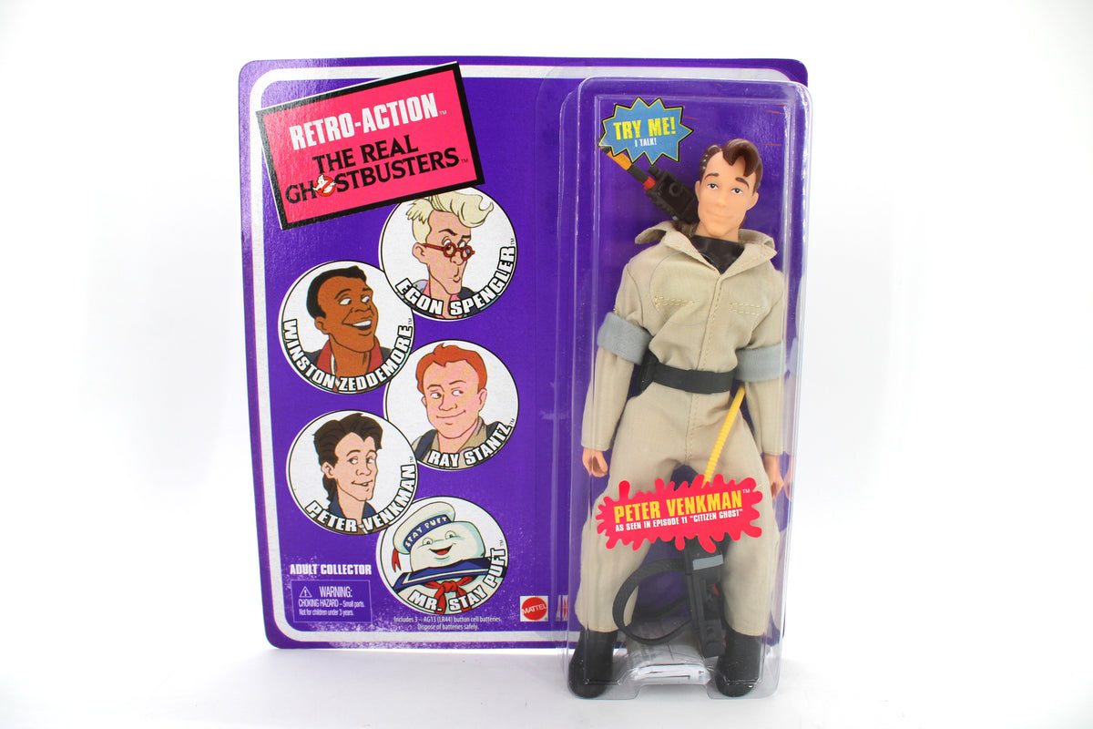 Peter Venkman Retro-Action Real Ghostbusters 8-Inch Figure — Card Front Close-Up